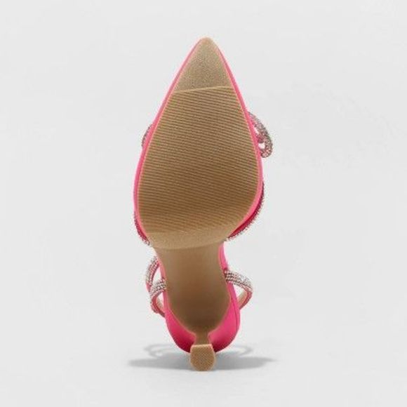 Women's Carmin Bow Pumps - A New Day Pink 7 - Picture 3 of 3